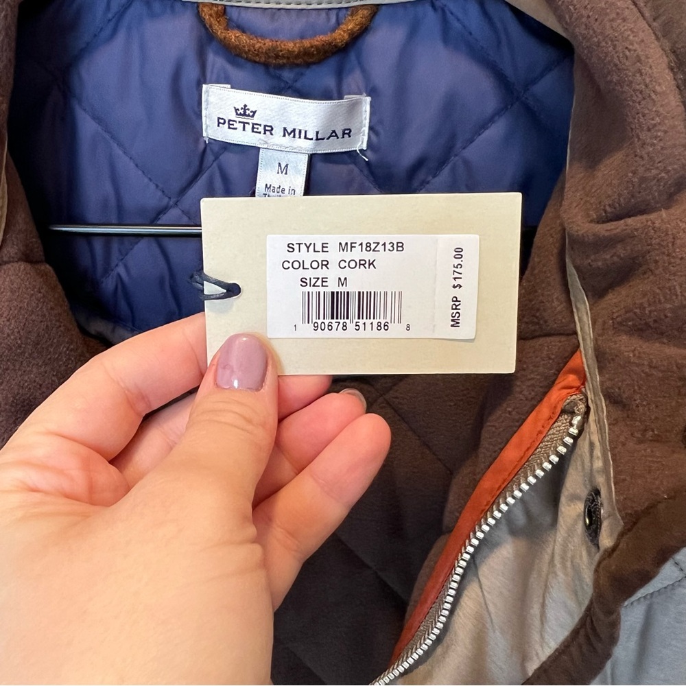Peter Millar Men's Quilted Jacket - Brown and Tan - Picture 6 of 11